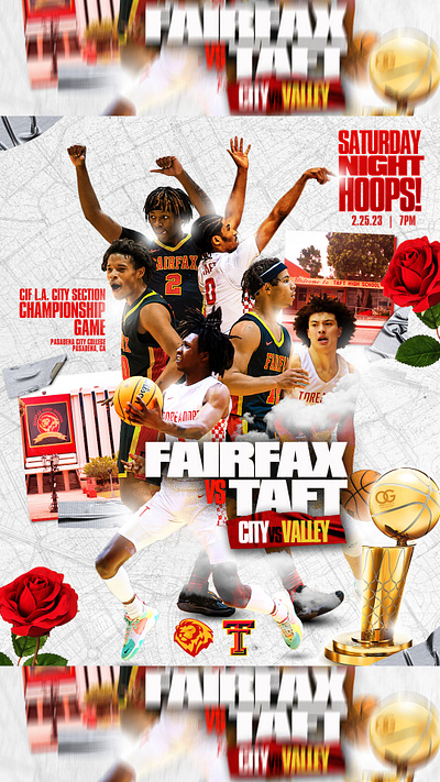 Los Angeles City Section Championship Game graphic design high school sports photo manipulation photography photoshop