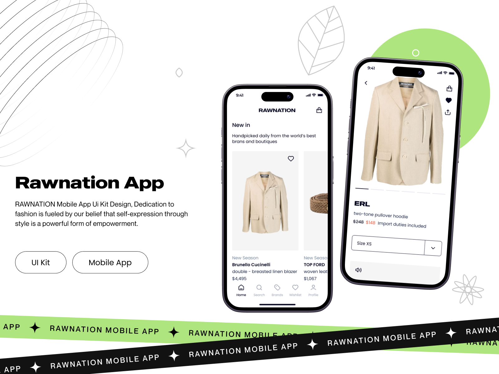 Luxury Fashion E-commerce App app app ui app ux branding clean ecommerce graphic design kit minimal mobile mockup shop uikit ux design