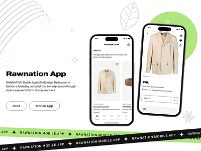 Luxury Fashion E-commerce App app app ui app ux branding clean ecommerce graphic design kit minimal mobile mockup shop uikit ux design