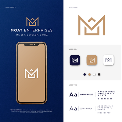 Logo Concept - MOAT ENTERPRISES app branding design graphic design icon logo