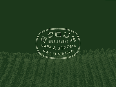 Scout Developement Logo badge brand design brand identity branding design graphic design green lettering logo logo design napa valley real estate vineyard vintage wine wine country winery