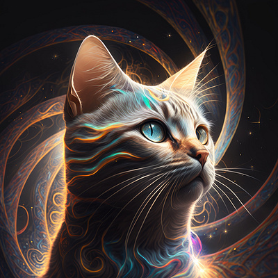 Naaj branding cat design cat paintings design feline feline paintings illustration kitten design