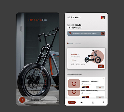 E bike ride app app desgn e bike ride sharing app figma graphic design ui