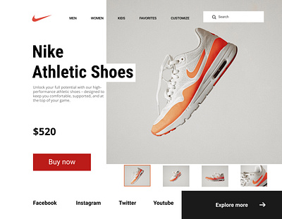 Nike Website nike website shopping website show shopping web design website design