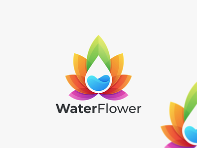 Water Flower app branding design flower coloring graphic design icon illustration logo ui ux vector water coloring water flower