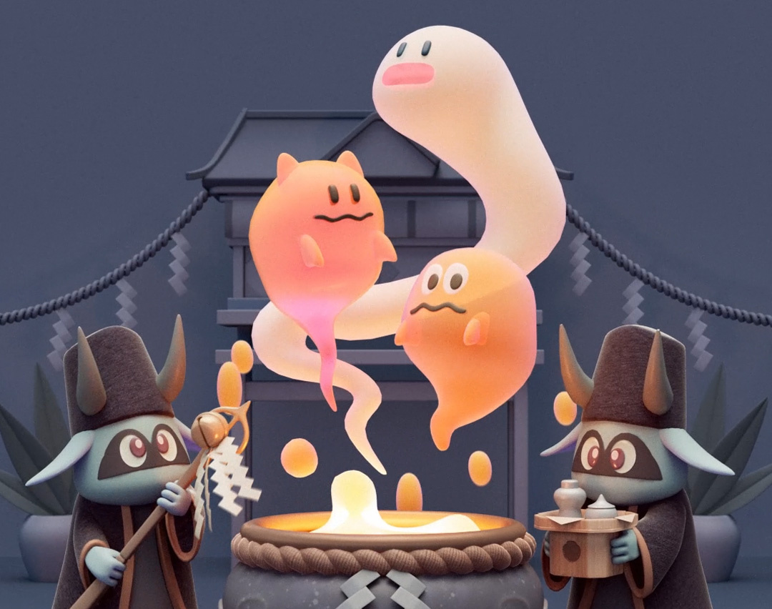 Summoning 3d animation c4d character cinema4d ghost