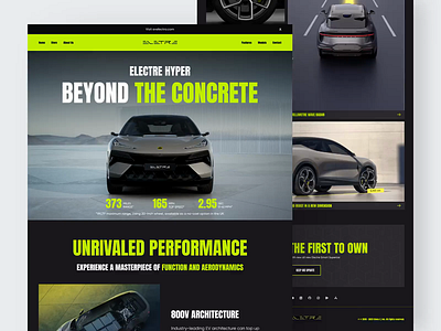 ELECTRE - Smart Electric Supercar Landing Page Animation animation app cars charging clean design driving electric app electric car electric vehicle ev app landing page map remote simple supercharger tesla ui ux web design