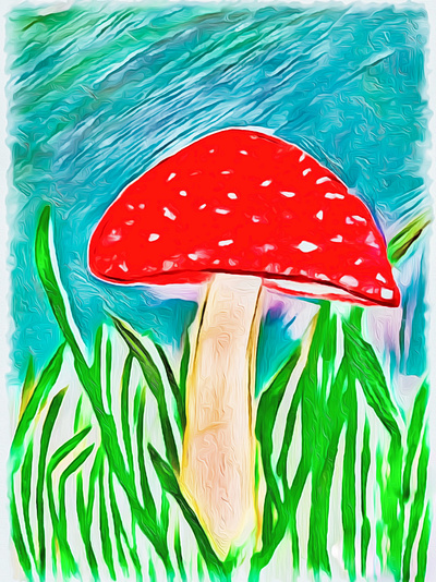 Solitary Shroom alone design mushroom nature single