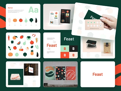 Feast-branding, logo design, visual identity app brand identity brand sign branding clean concept delivery design dribble food graphic design hotel illustration logo minimal popular 2023 restaurants ui vector visual design