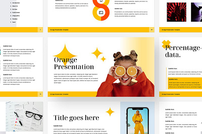 Orange PowerPoint Template #1 app branding design graphic design illustration illustrator logo ui ux vector