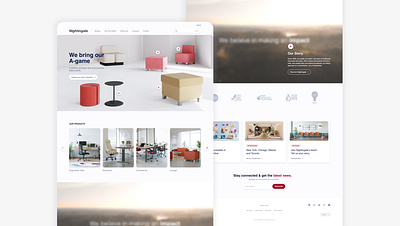 Nightingale Website Redesign (UX/UI) animation branding case study chairs company digital furniture product redesign ui ux website