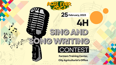 Sing and Song Writing Contest Poster animation branding design graphic design illustration logo motion graphics ui ux vector