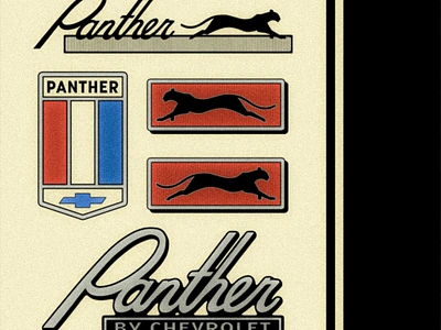 Panther automotive badge design car classic design graphic design logo script vintage