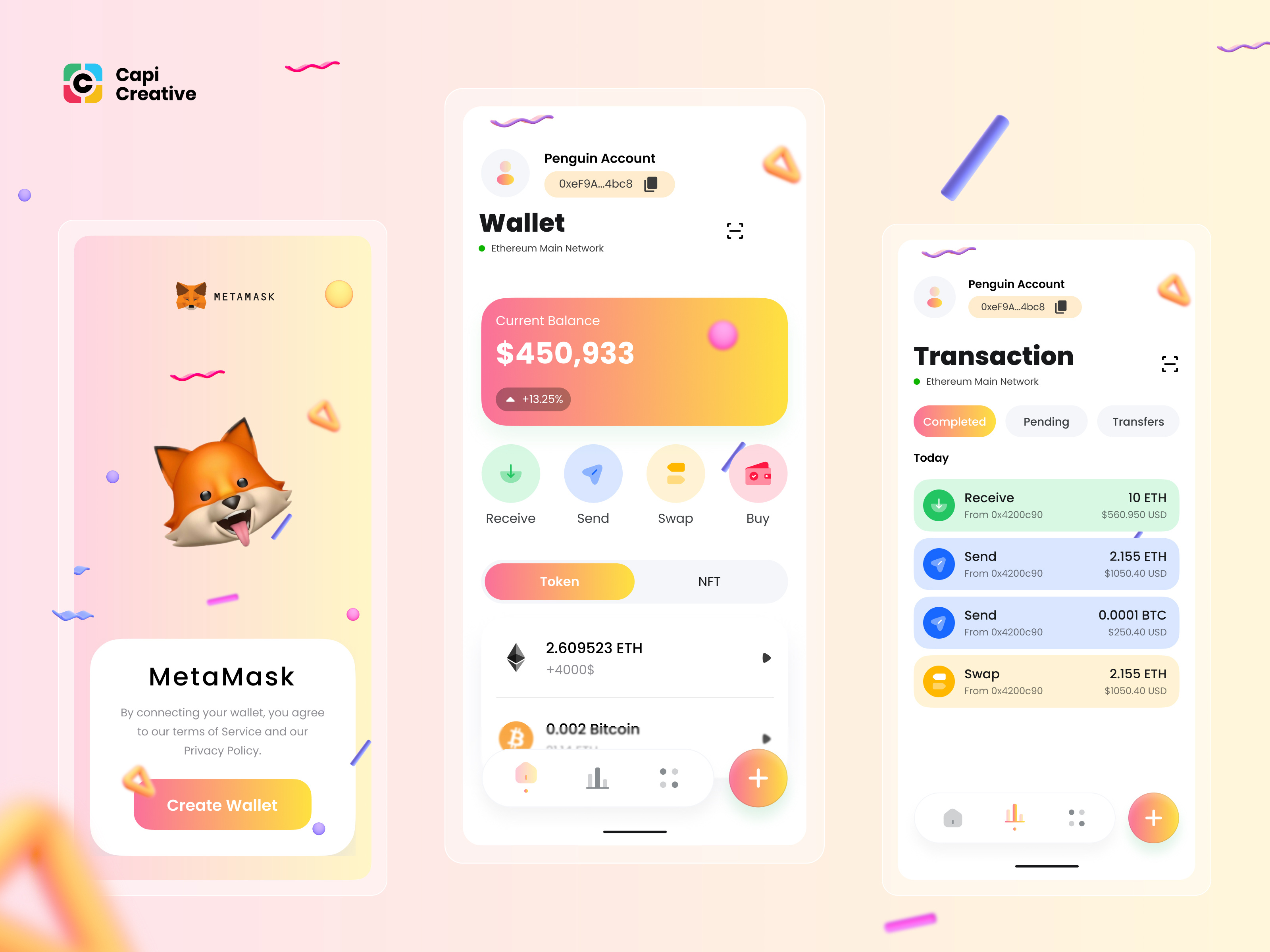 MetaMask Wallet - Mobile App Redesign by Capi Product on Dribbble