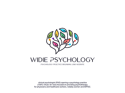 widie phy boutique brain branding design graphic design illustration leaf logo physiology vector widie