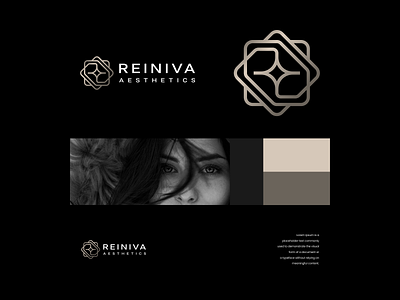 Reiniva Aesthetics aesthetics beautiful beauty branding character design icon illustration logo luxury rlogo skincare spa symbol vector women