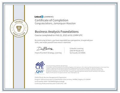 Business Analysis Certification