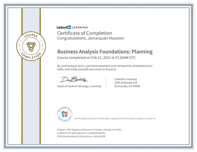 integrated business planning certification