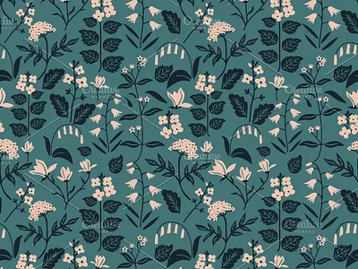 Pink flowers pattern decorative design floral pattern seamless simple surface design texture