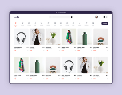 Landa E-Commerce Design app ecommerce landa shop shopping ui ux web