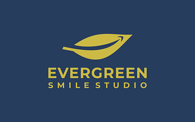 evergreen smile studio green leaf logo smile studio