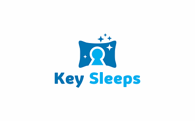 key sleeps key logo pillow sleeps
