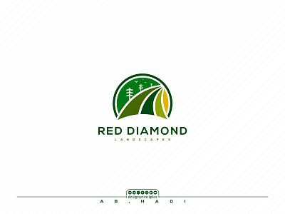 Landscapes Logo Mark brand diamond eco landscapes landscapes logo logo mark nature red red diamond landscapes road wild