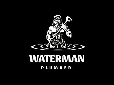 WATERMAN branding design graphic design illustration logo man motion graphics plumber vector water