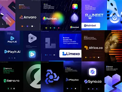 some recent logo design work abstarct logo brand design branding coin colorful logo creative logo crypto logo defi ecommerce logo design logo designer logodesign logofolio mark metaverse modern logo saas top logos unused lgoo web3 lgoo