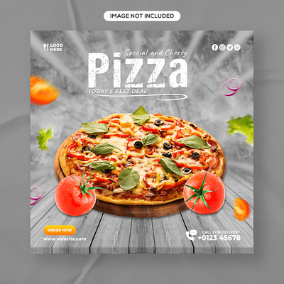 Pizza - Food Instagram Post web banner