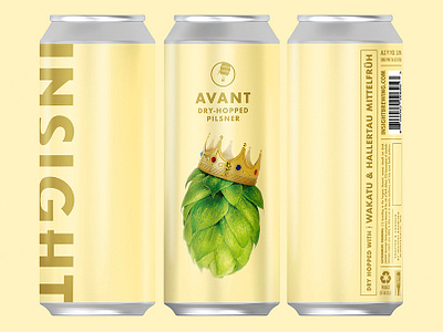 Insight Brewing: Avant Beer Label beer brand branding craft beer design graphic design illustration label label design packaging packaging design pilsner print