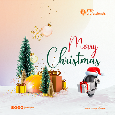 STEM Christmas design brand design brand identity branding christmas christmas robot design flyer design graphic design instagram post merry christmas robotic chrristmas social media square