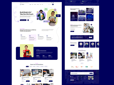 E-Learning website design e learning education landing page learning website ui uxui web web design website