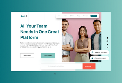 Landing page branding graphic design logo ui