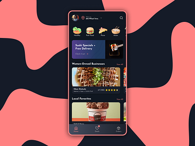 Food Delivery App Homepage app design food delivery graphic design ui