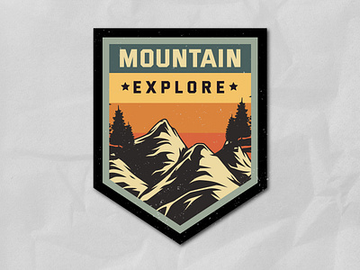 Mountain vintage badge logo design badge design badge sticker design graphic design logo mauntain badge mountain sticker vintage vintage badge vintage logo