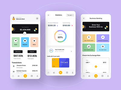 Banking App Design analytics bank banking design e wallet ewallet finance financial fintech graphic design logo minimal mobile mobile app money transfer transactions transfer ui website website design