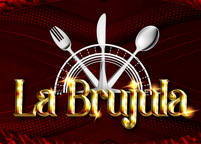 La Brujula Restaurant design flyer graphic design illustration logo typography