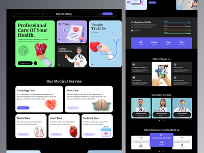 🩺Medical Website Landing Page🧑‍⚕️ care clinic dental dentist design doctor healthcare homepage landing medical medicine page services teeth tooth ui ux website