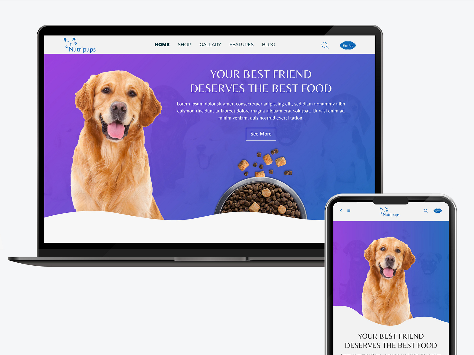 Dog food web design landing page by madhura gaydhane on Dribbble