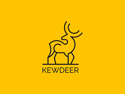 Kewdeer logo design. Deer line art logo design animal app apps logo bowhunter branding buck deer hunting deer logo deerhunter design forest gradient logo hunting life illustration line logo logo logo design nature photography wild life