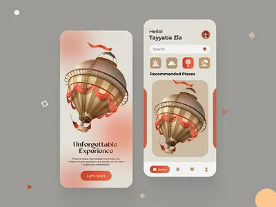 Travel App Design app design explore flat gradient minimal tourism travel travel agency travel app travelling trip typography ui uiux unique ux