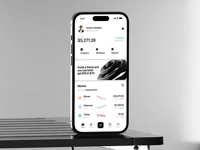 Crypto Trading App app design bitcoin wallet crypto crypto exchange crypto trading cryptocurrency exchange fintech app wallet