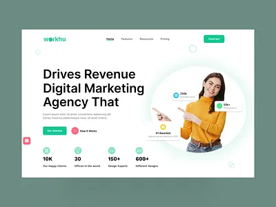 Digital Marketing Agency Website Header Design header header design ui uiux ux web design website header design