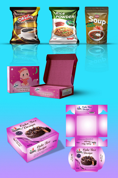 I will do package and box design for you graphic design
