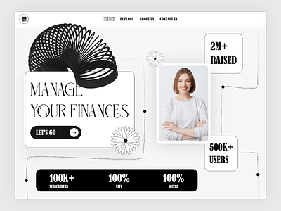 Finance - Creative Landing Page Design baking bank branding design finance graphic design illustration landing page logo typography ui ux vector