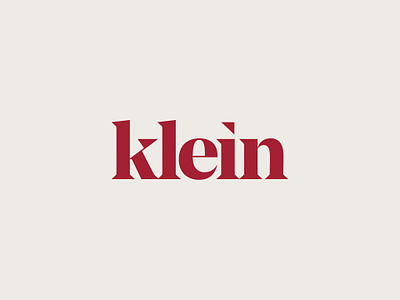 Klein Wordmark branding design graphic design identity klein logo logo design logomark market research red the klein partnership tittle tkp wordmark