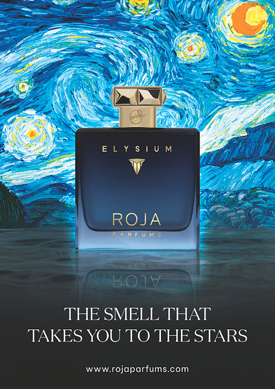 Roja perfume poster design graphic design