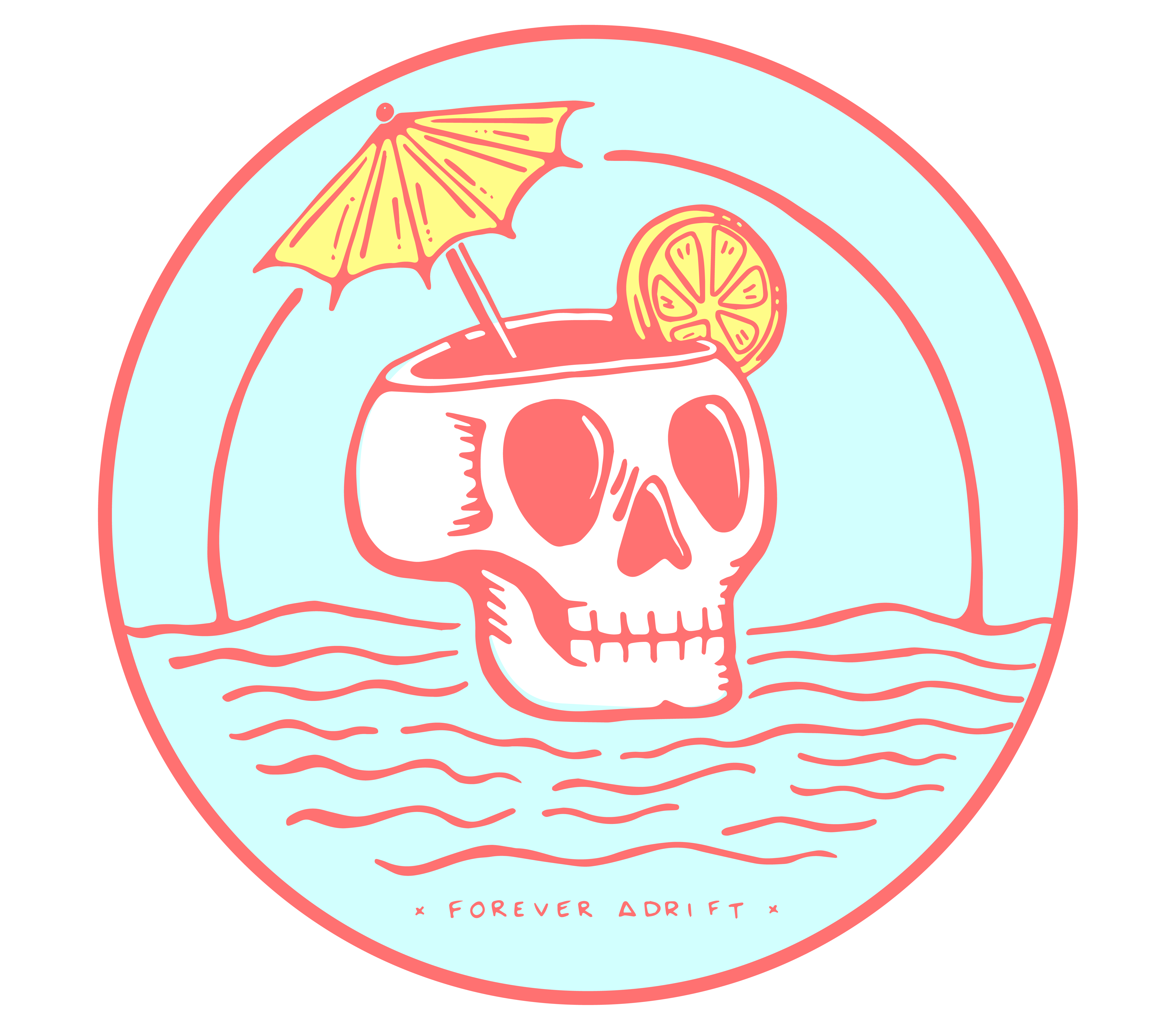 Forever Adrift skull t shirt