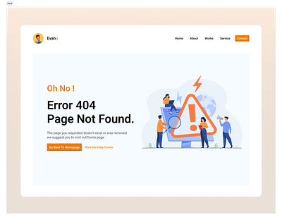 404 Error Page graphic design logo ui